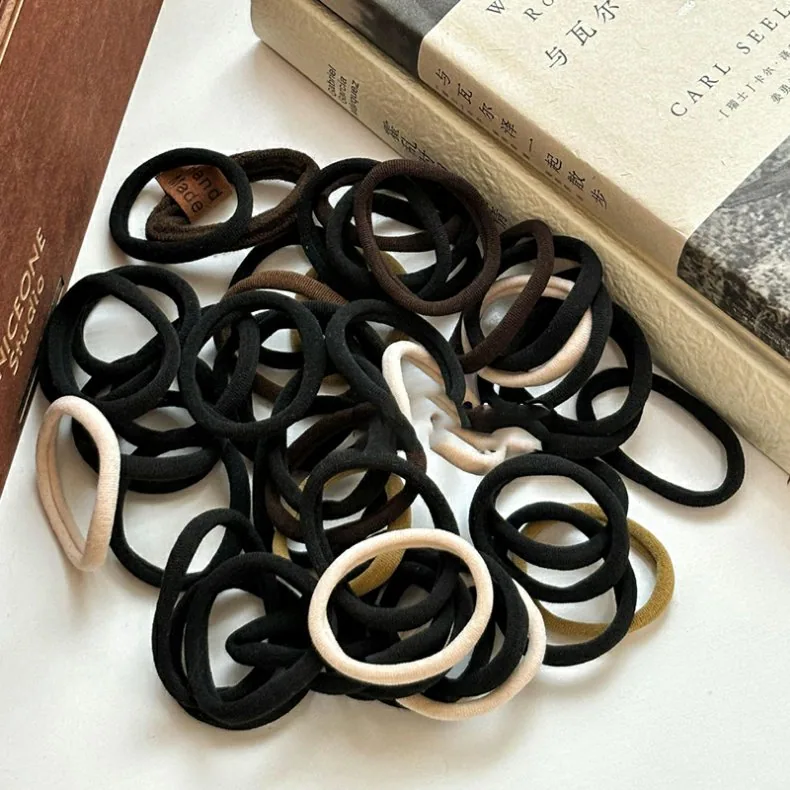 国货精选工厂137条发圈女简约扎头发耐用发绳（细节图 1）