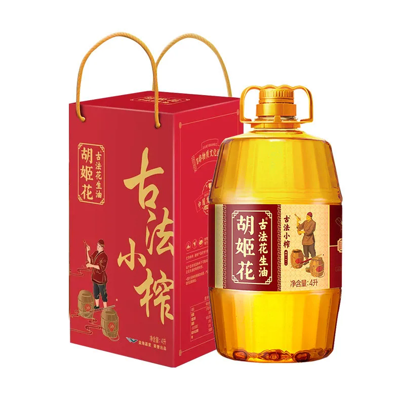 胡姬花古法小榨花生油4L礼盒装（细节图 1）