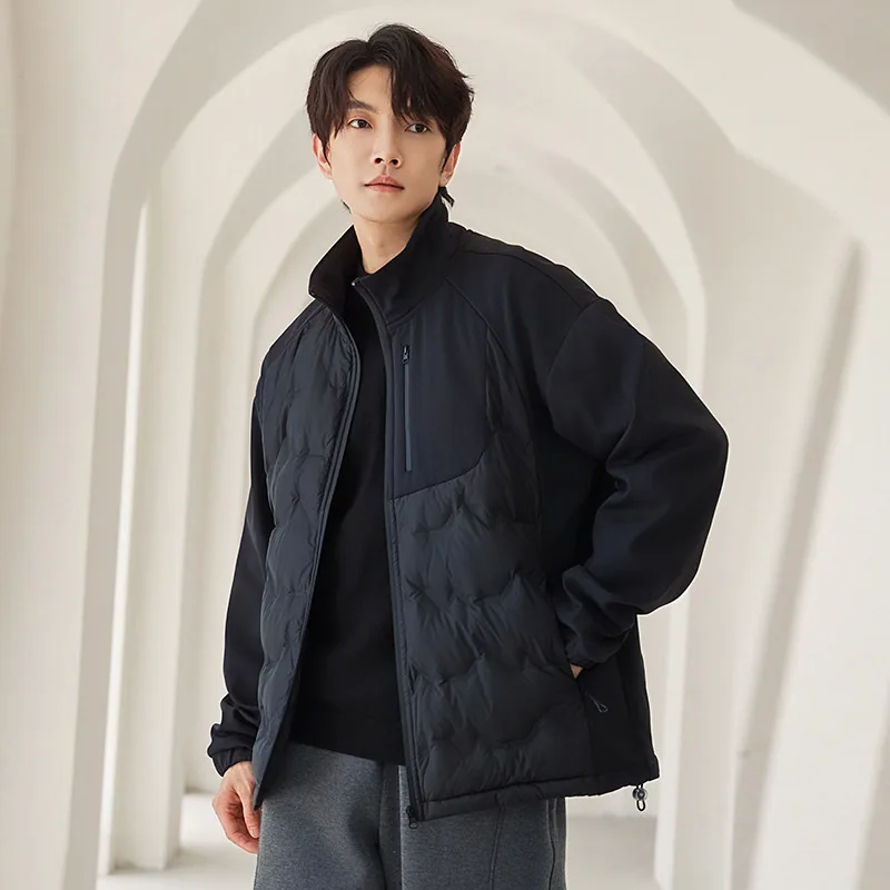 雪中飞男士立领轻薄羽绒服白鸭绒款（细节图 1）