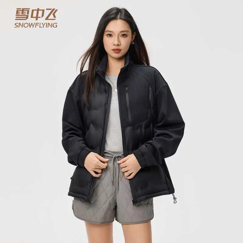 雪中飞新款轻薄羽绒服立领短款（细节图 2）
