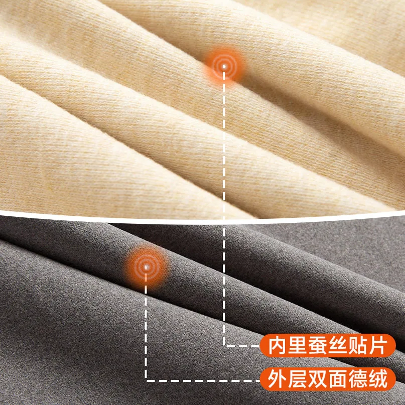 艾绅杰德绒蚕丝贴片保暖背心主图（细节图 1）