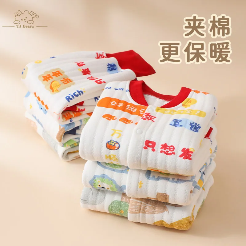 木木屋纯棉加厚儿童秋冬内衣套装（细节图 1）