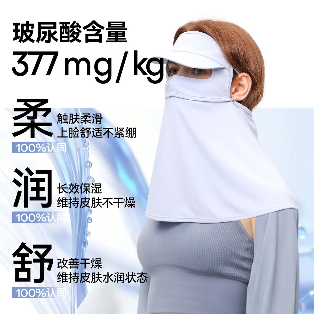 ohsunny防晒面罩帽子一体冰丝全脸凉感口罩（细节图 1）