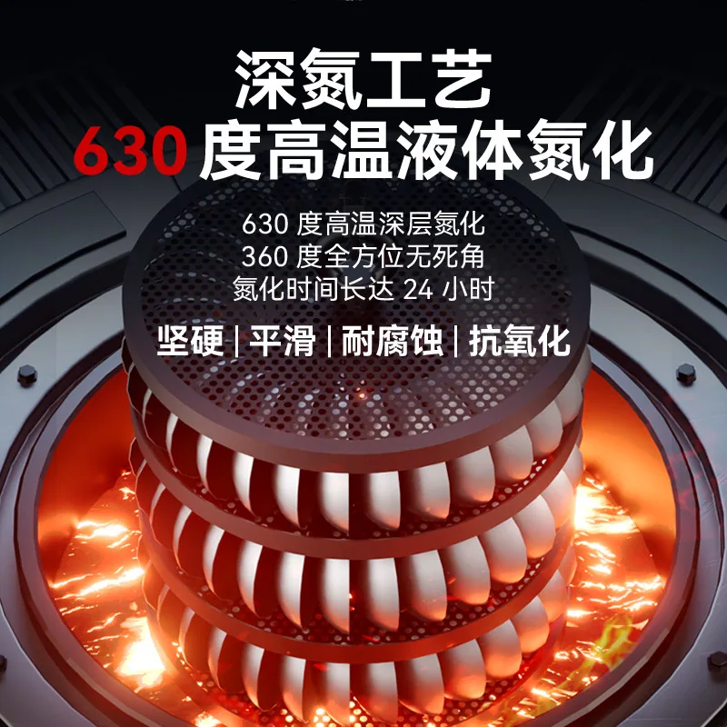 中康深氮化防锈铁锅无涂层炒锅（细节图 1）