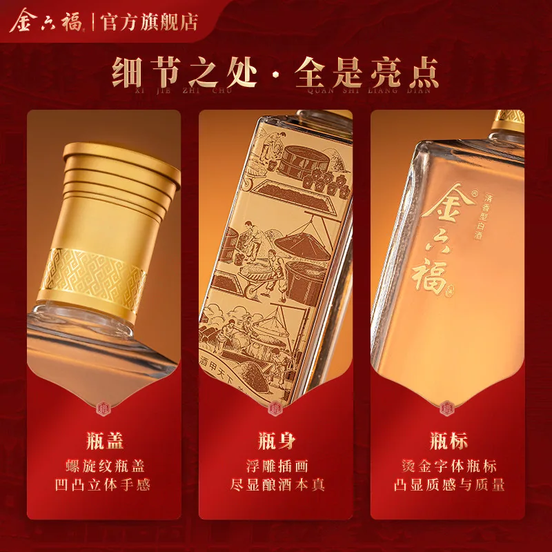 金六福臻品鉴藏53度500ml整箱6瓶（细节图 2）