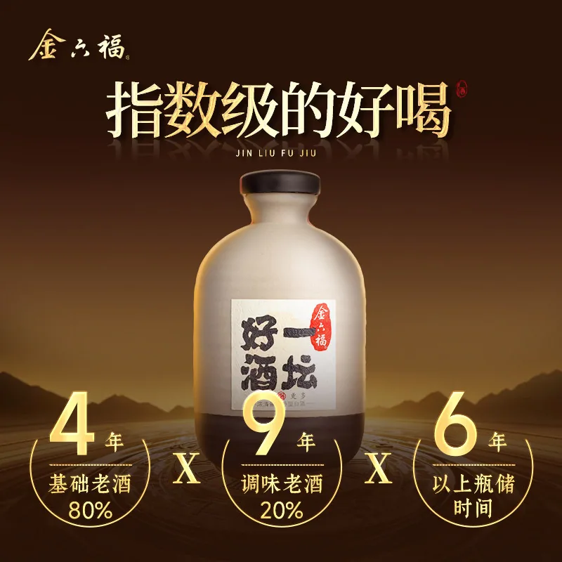 金六福一坛好酒40.8度500ml两瓶装（细节图 1）
