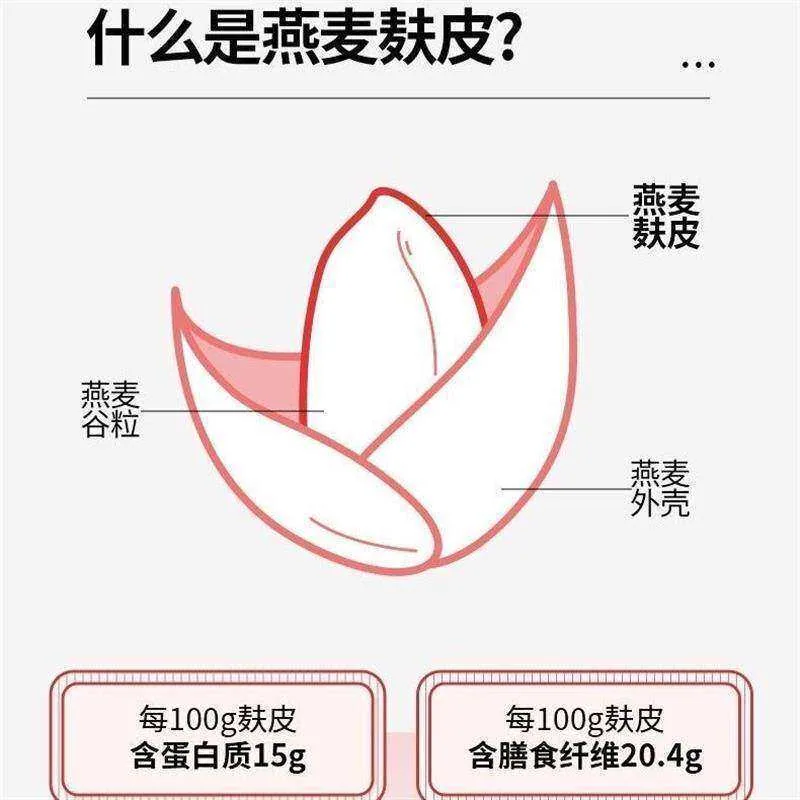 耶派食品纯燕麦麸皮500g大罐装（细节图 1）