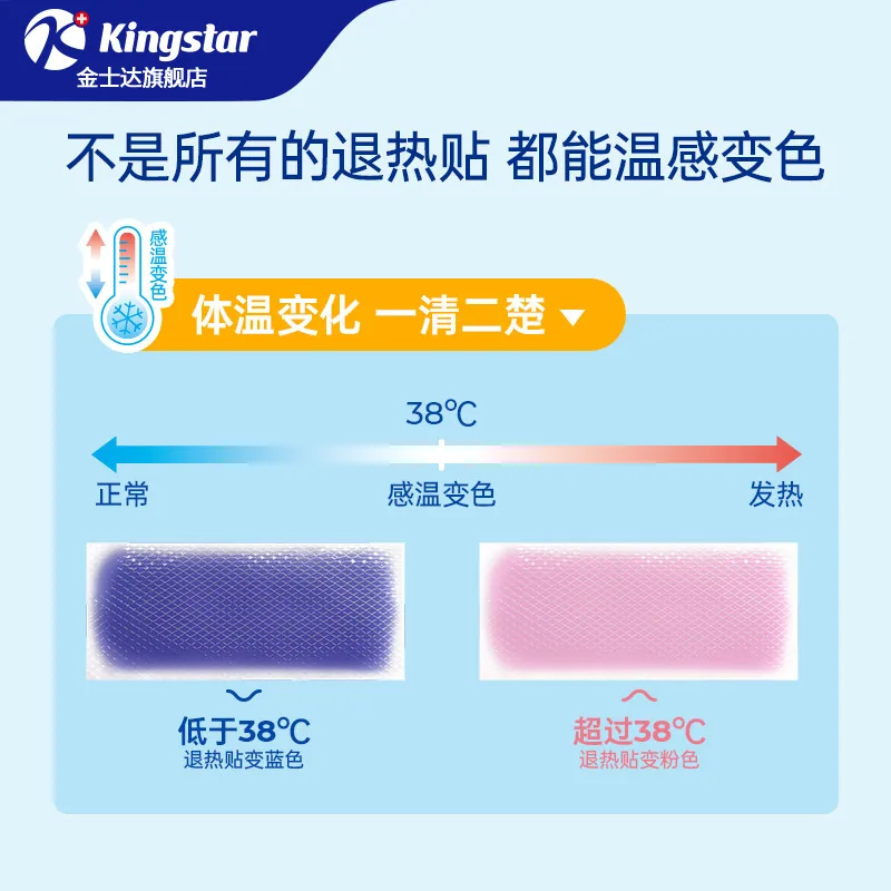 金士达医用感温变色退热贴10片