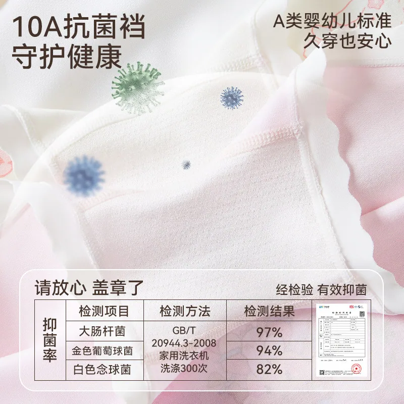 棉奇熊男女童纯棉内裤4条装（细节图 1）