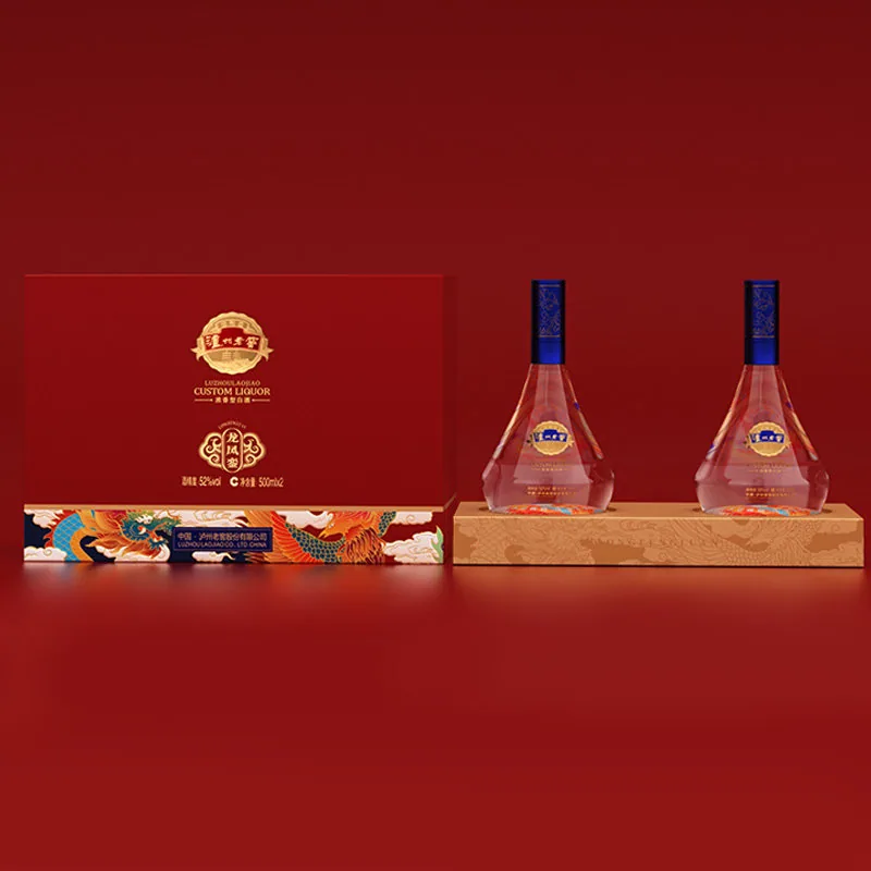 泸州老窖龙凤銮52度白酒500ml*2瓶中秋礼盒（细节图 1）