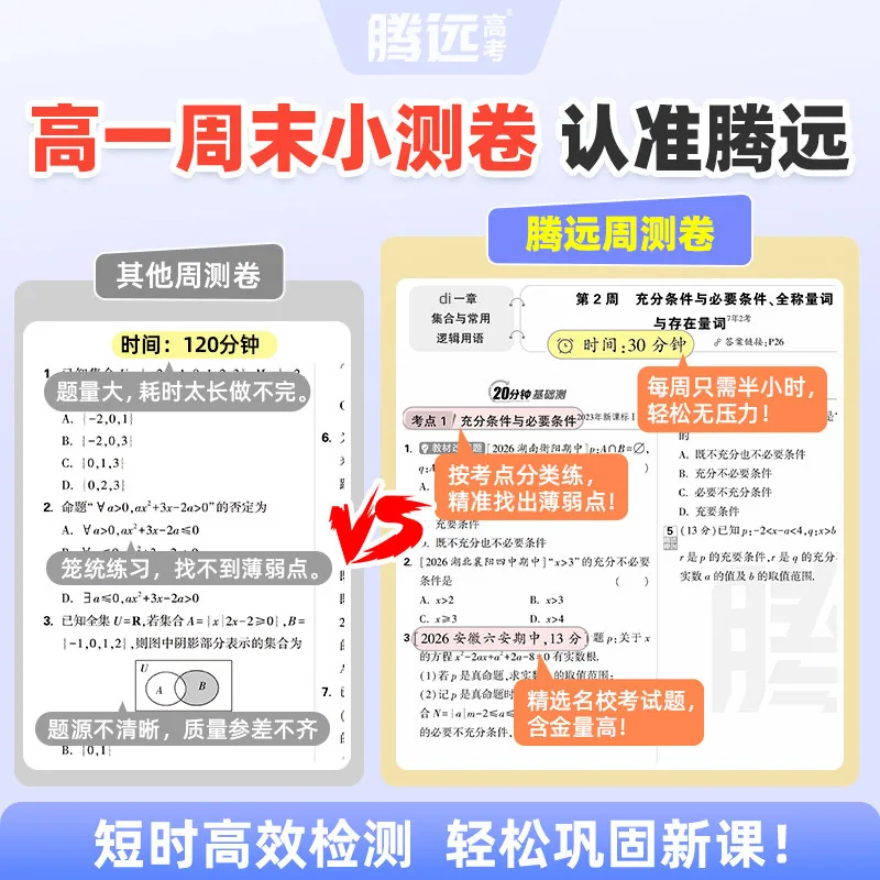 万唯腾远高一上册周测卷人教必修一全科（细节图 1）