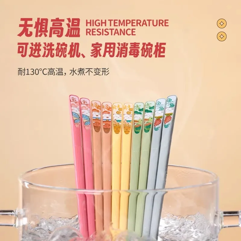 康巴赫合金防滑耐高温筷子5双装（细节图 1）