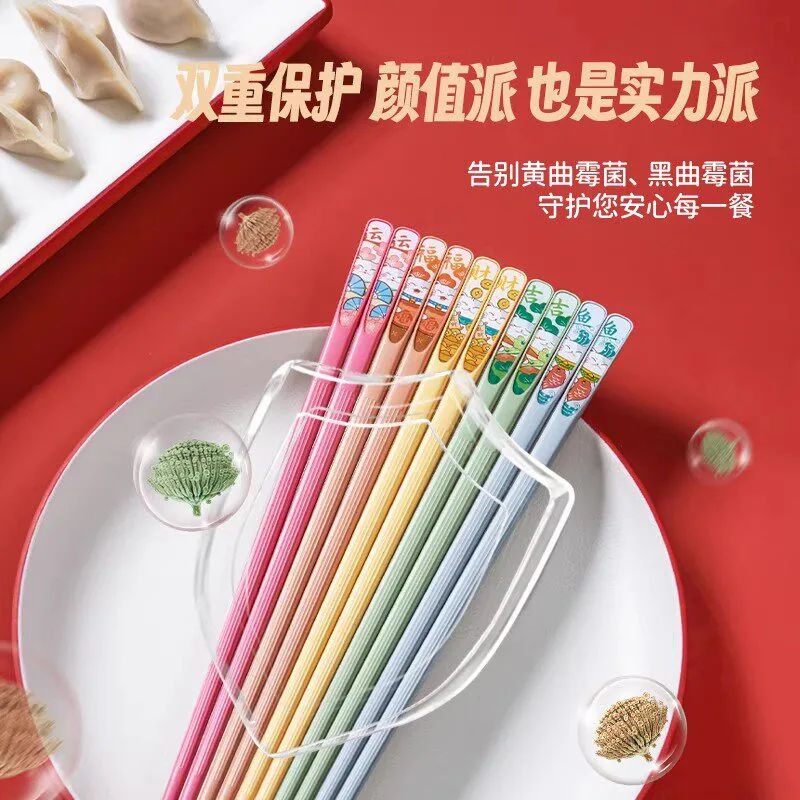 康巴赫合金防滑耐高温筷子5双装（细节图 2）
