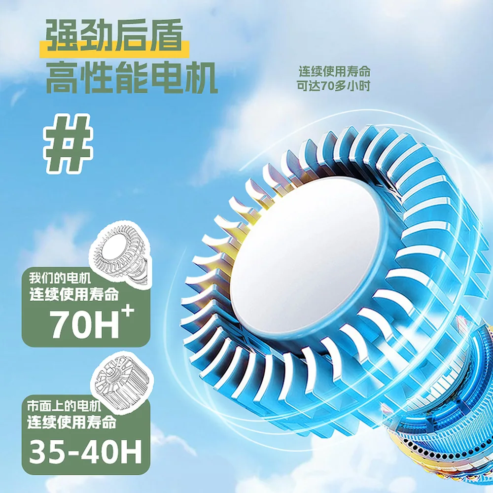 梵施家品usb无叶便携挂脖风扇马卡龙色（细节图 2）