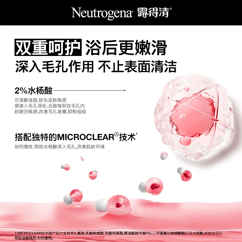 露得清水杨酸沐浴露250ml瓶装（细节图 1）