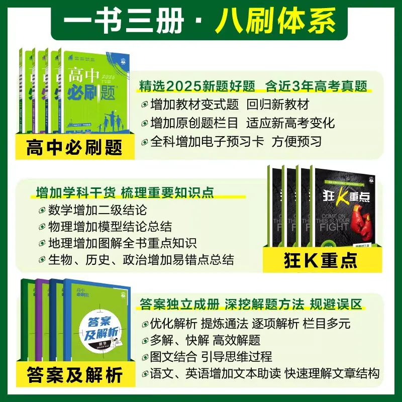儒言图书高中必刷题数学人教AB版必修1-4册封面