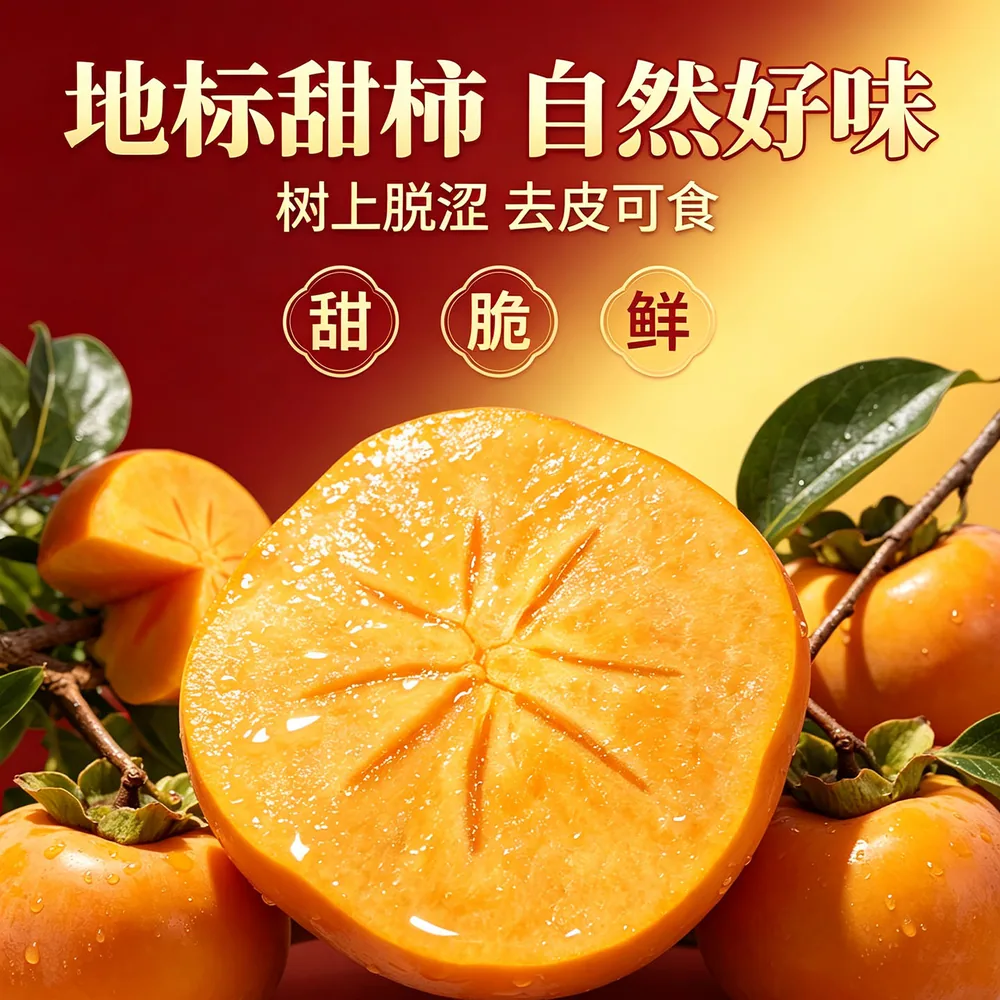滇老头云南冰糖心脆甜脆柿子3斤装（细节图 2）