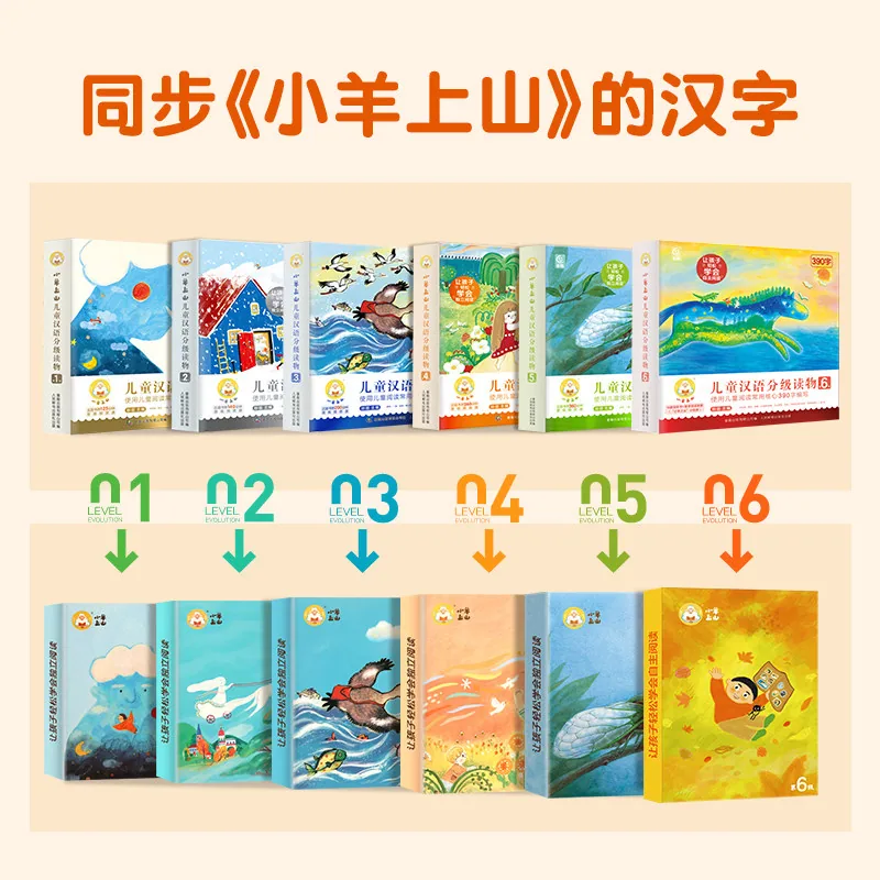 小羊上山儿童1-6级字卡扑克牌