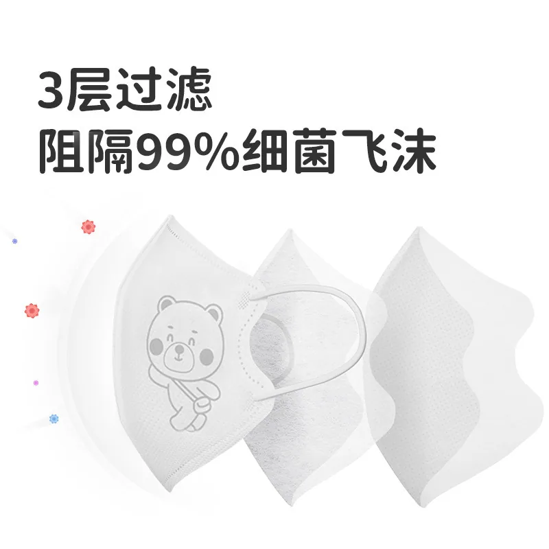 绿鼻子0-3岁宝宝3D立体口罩30枚装（细节图 1）