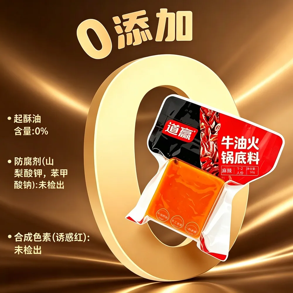 道赢手工非遗牛油含量65%麻辣火锅底料包装（细节图 1）