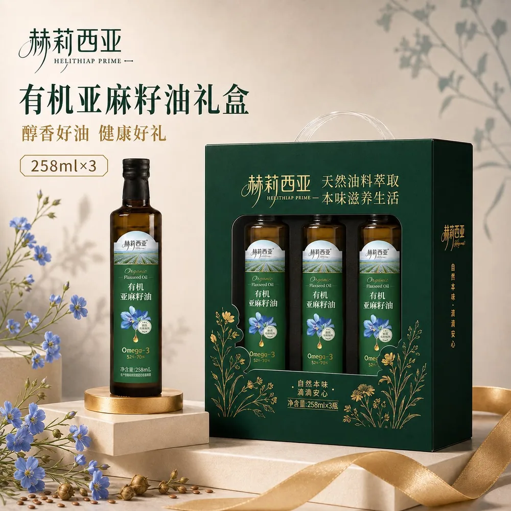 赫莉西亚有机亚麻籽油258ml