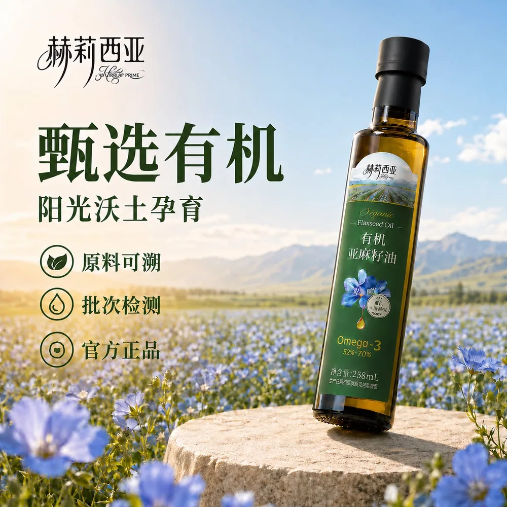 赫莉西亚有机亚麻籽油258ml单瓶装（细节图 1）