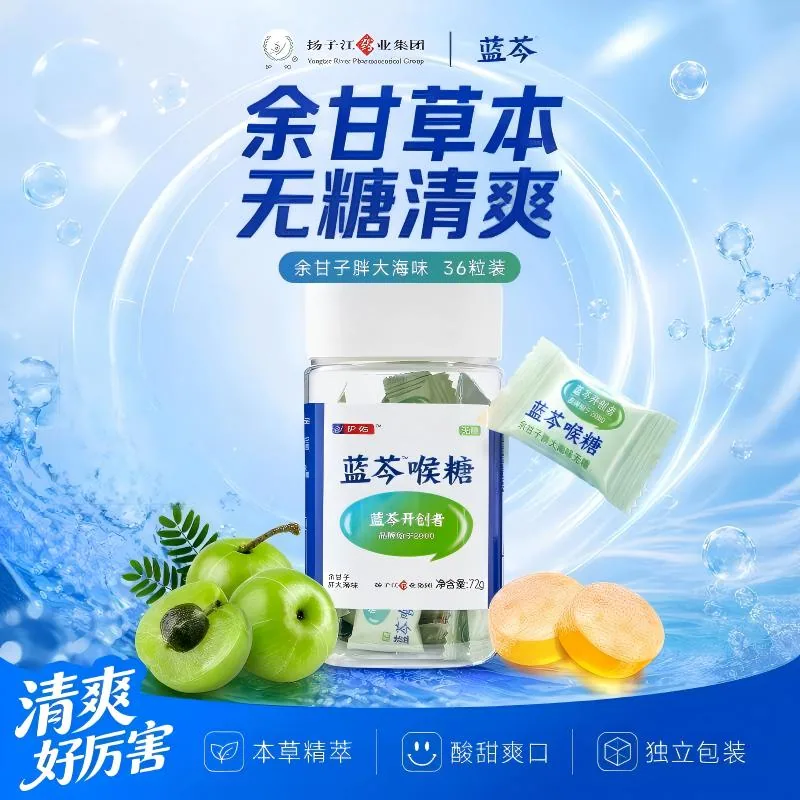 扬子江护佑蓝芩喉糖胖大海余甘子含片盒装（细节图 2）