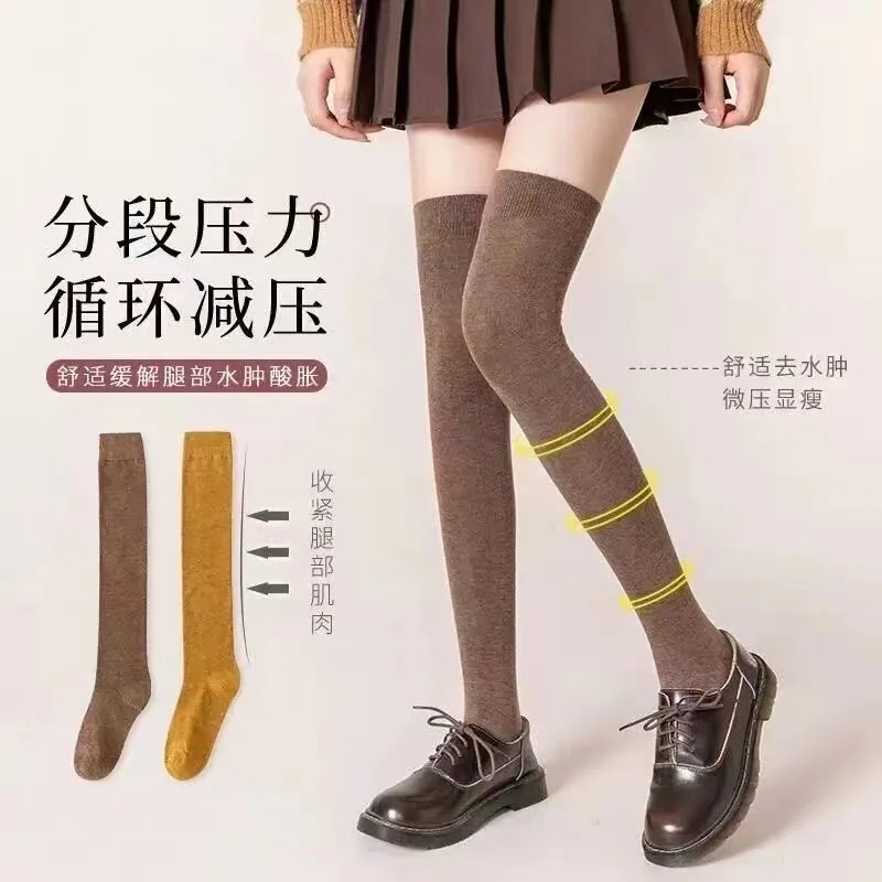 国货精选工厂秋冬加厚过膝袜3双（细节图 1）
