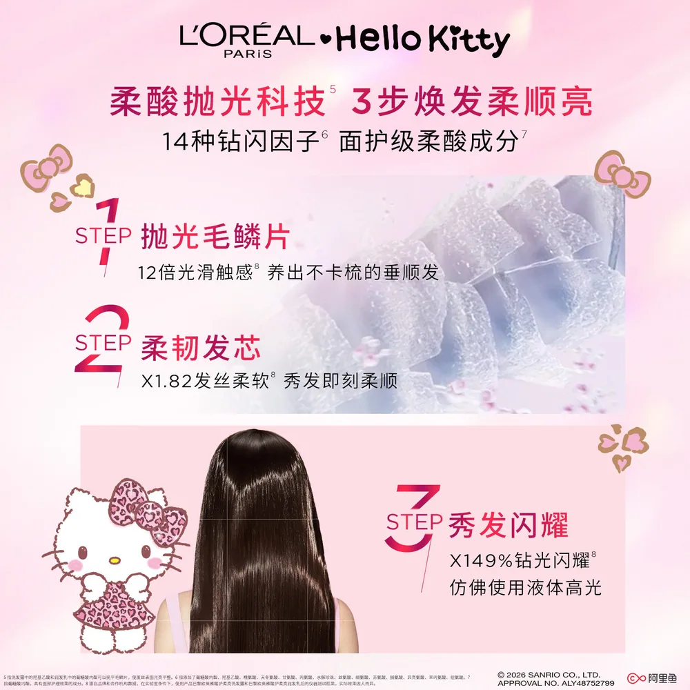欧莱雅粉晶晶洗护组合洗发露润发乳（细节图 1）