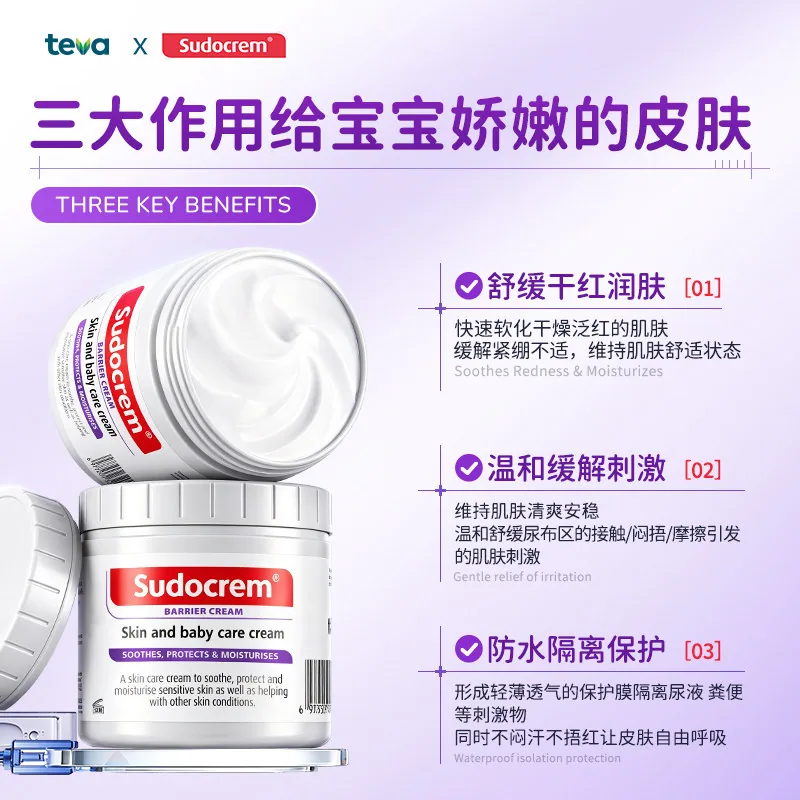 Sudocrem英国屁屁膏新生婴儿屁屁乐罐装（细节图 1）