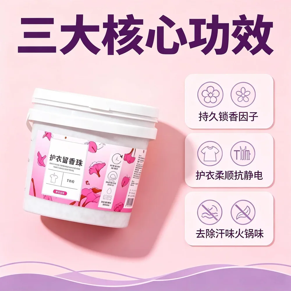 万家好物工厂仓洗衣服爆香珠1000g包装（细节图 1）
