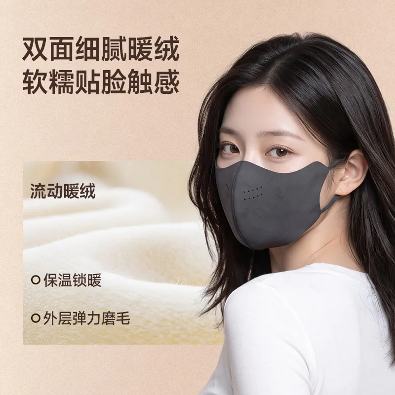 MissWiss保暖透气薄绒防风面罩主图（细节图 1）