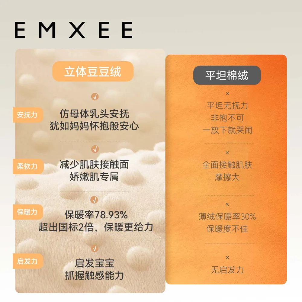 嫚熙婴儿可脱胆恒温纯棉a类抱被