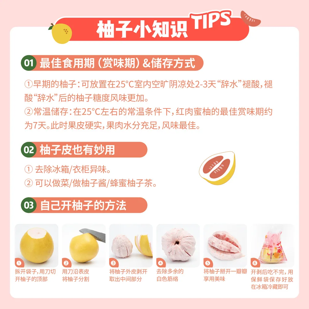 百果园漳州红肉蜜柚4斤两粒