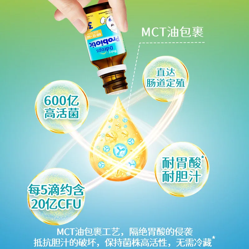 Ddrops滴卓思婴幼儿益生菌滴剂BB-12+LGG滴管瓶（细节图 1）