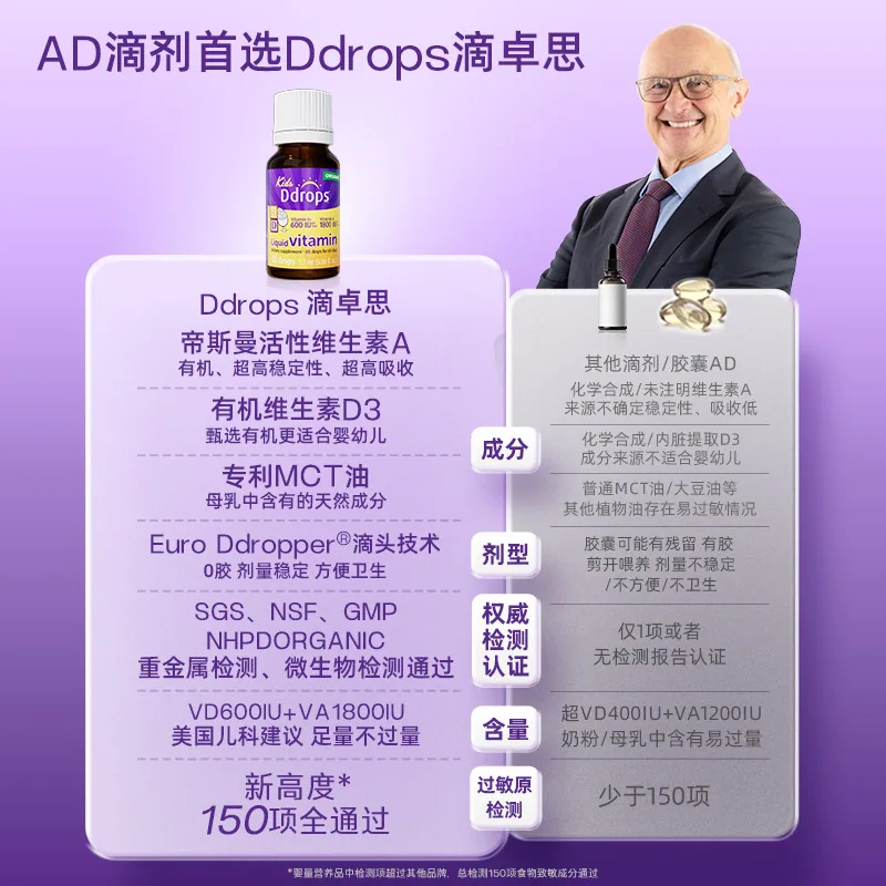 Ddrops滴卓思儿童AD滴剂一岁以上适用瓶装（细节图 2）