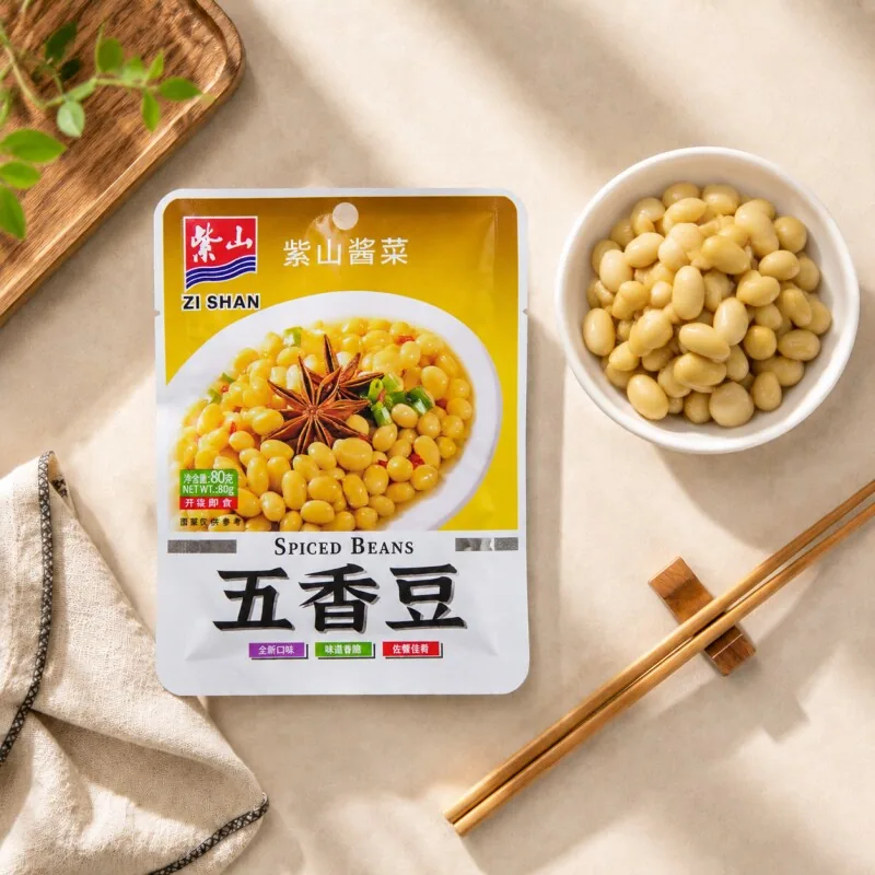 紫山小菜下饭五香豆80g*9袋