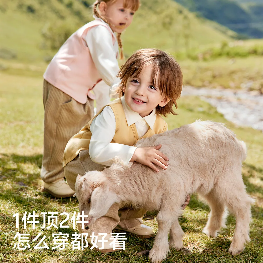 欧孕婴儿马甲春秋外穿纯棉背心