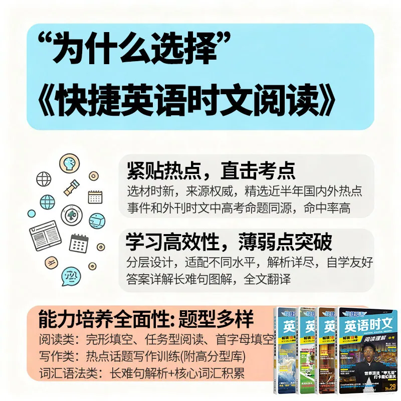 新华文轩旗舰31/30期2027活页快捷英语时文阅读小学初中（细节图 1）