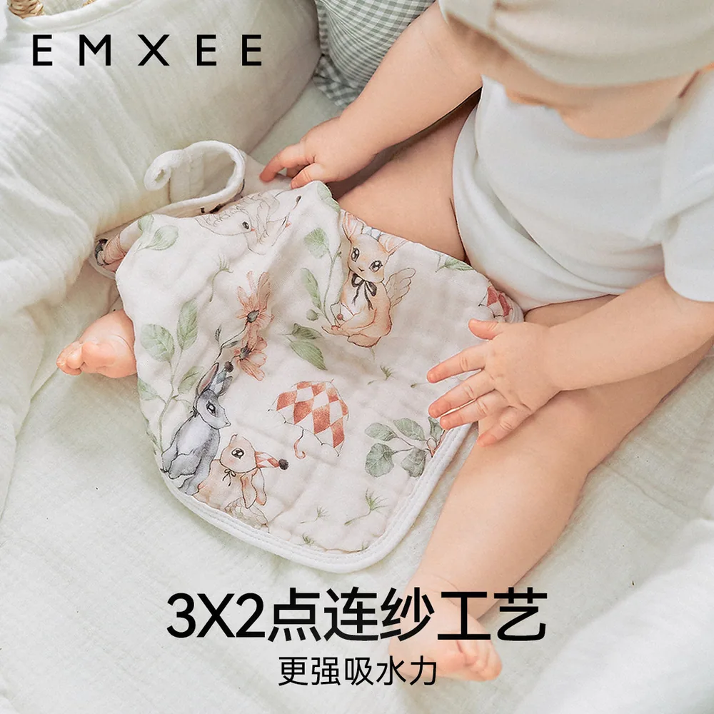 嫚熙婴儿六层纱布小方巾6条装（细节图 1）