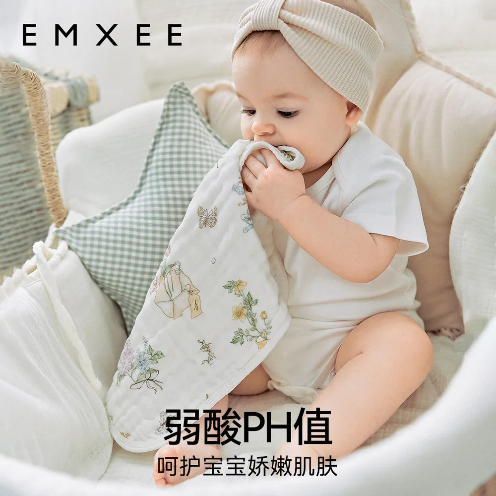嫚熙婴儿六层纱布小方巾6条装（细节图 2）