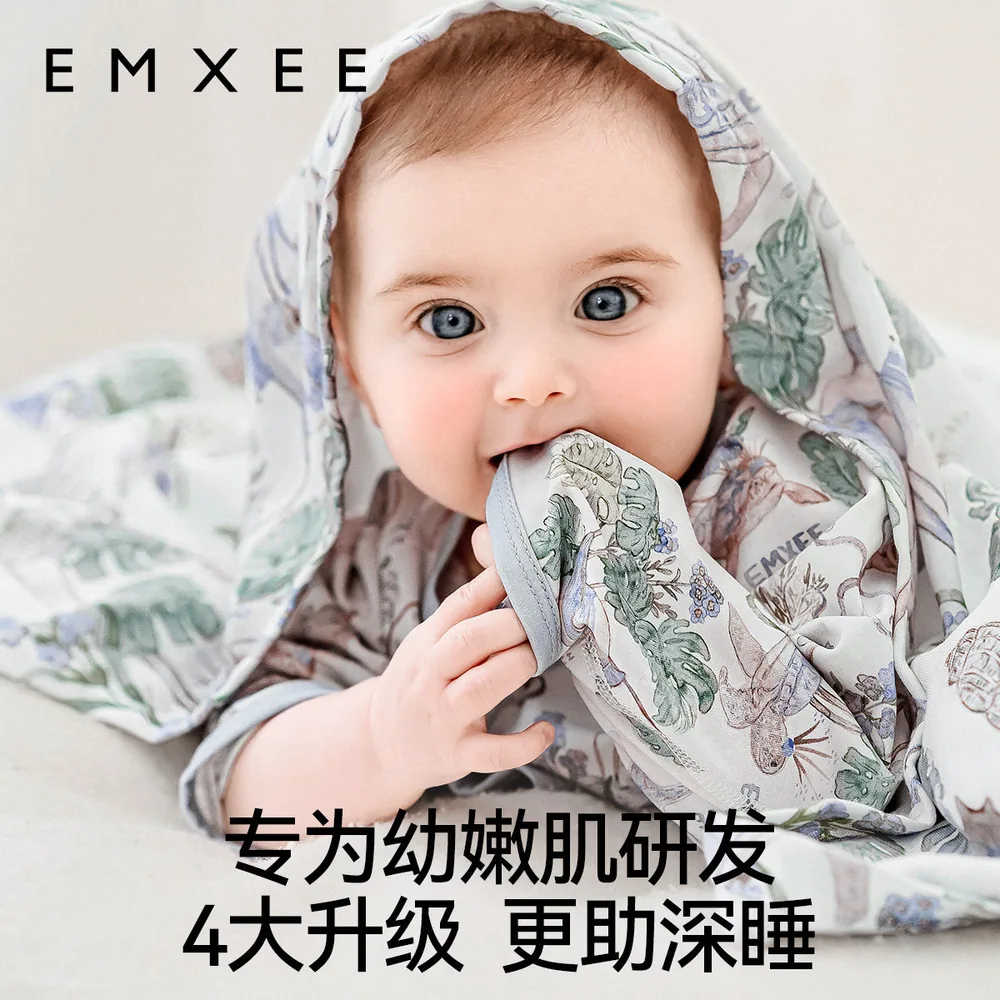 嫚熙艾深睡婴儿双层包单纯棉包裹图（细节图 2）