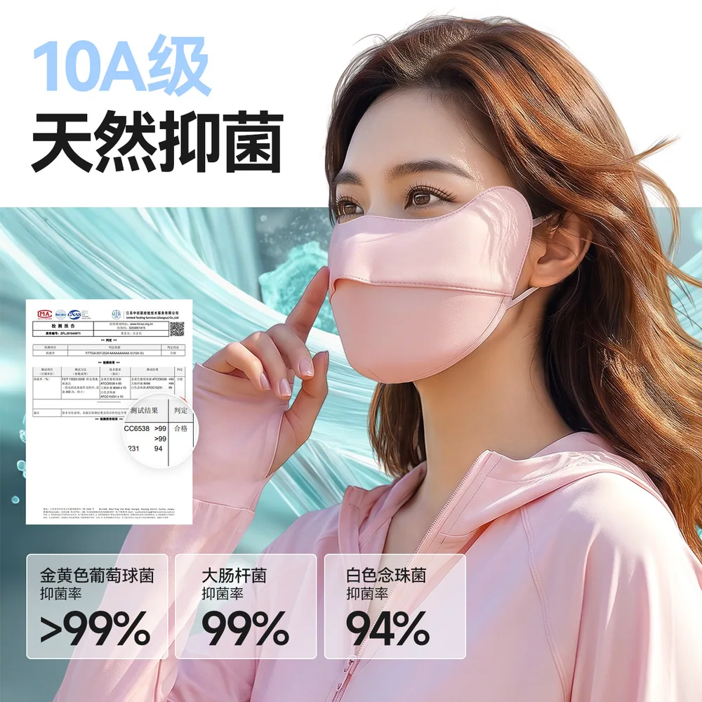Ohsunny防晒口罩男女款冰丝面罩（细节图 1）