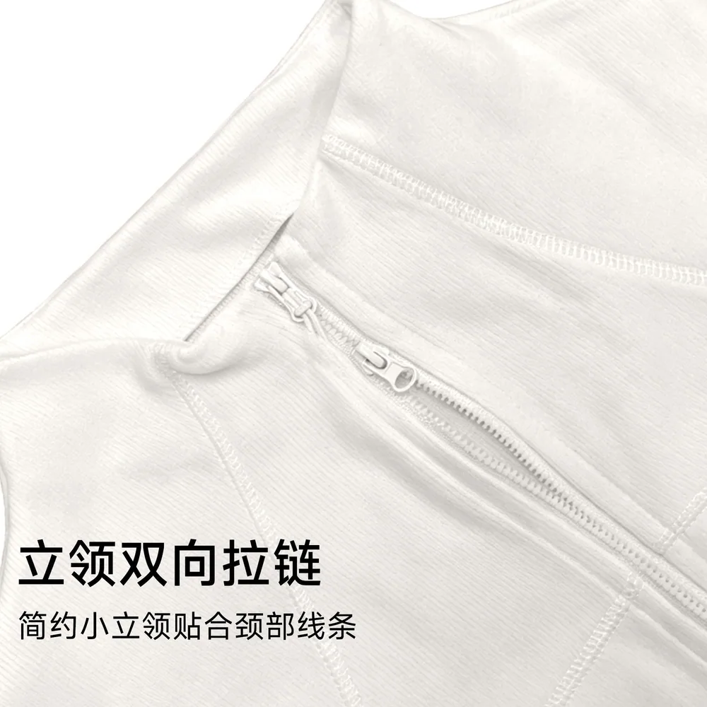 MissWiss半高领双拉链开衫