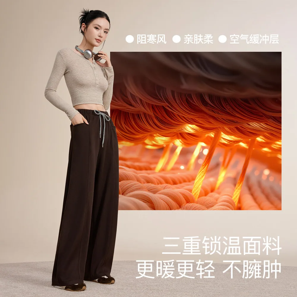 MissWiss休闲阔腿裤女新款抽绳阔腿裤（细节图 2）