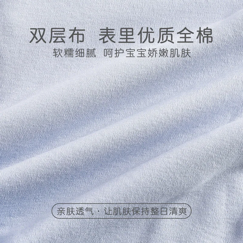 时尚小熊双层纯棉婴儿连体衣长袖哈衣（细节图 1）