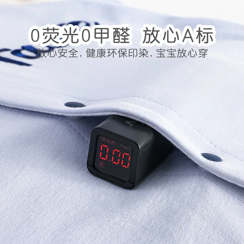 时尚小熊双层纯棉婴儿连体衣长袖哈衣（细节图 2）