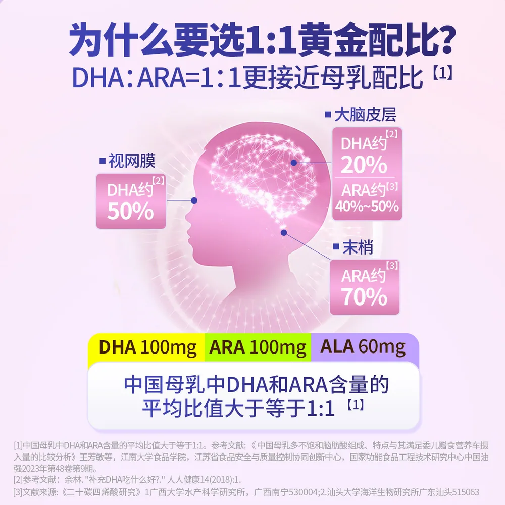 高吉星宝宝DHA藻油软胶囊60粒