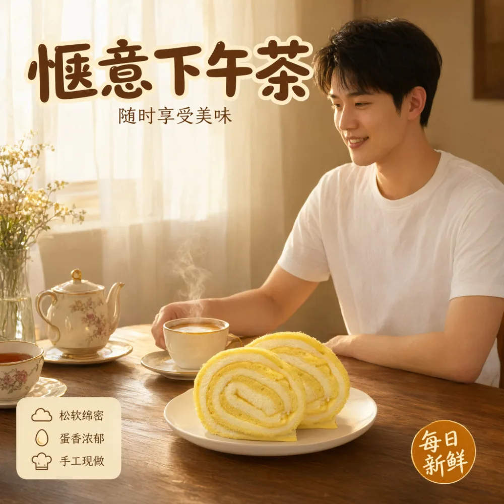 味趣鲜作瑞士卷芝士蛋糕卷4个装（细节图 2）