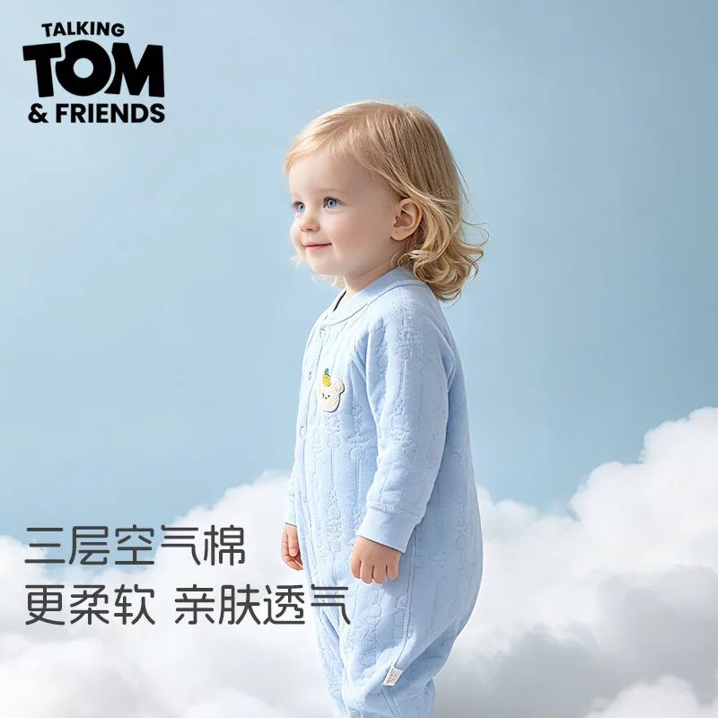 汤姆猫纯棉加厚婴儿连体衣